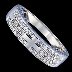 Prsten stříbrný, CZ (cubic zirconia), obroučka Velikost: 55