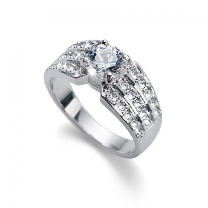 Prsten s krystaly Swarovski Oliver Weber Inspire 41124