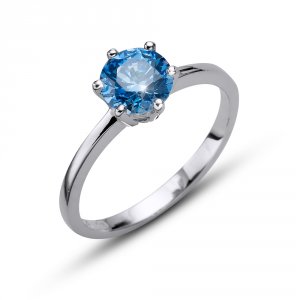 Stříbrný prsten s krystalem Swarovski Oliver Weber Brilliance Large 63218-BLU