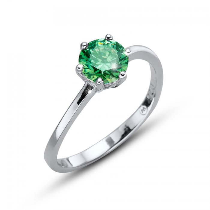 Stříbrný prsten s krystalem Swarovski Oliver Weber Brilliance Large 63220-GRE