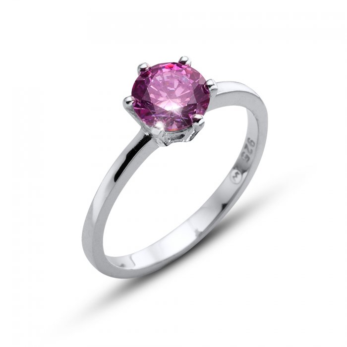 Stříbrný prsten s krystalem Swarovski Oliver Weber Brilliance Large 63221-PUR