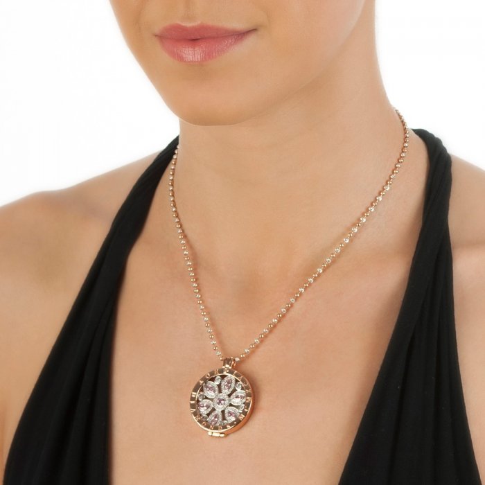 Stříbrný řetízek Hot Diamonds Emozioni Silv and Rose Gold Bead Chain 18