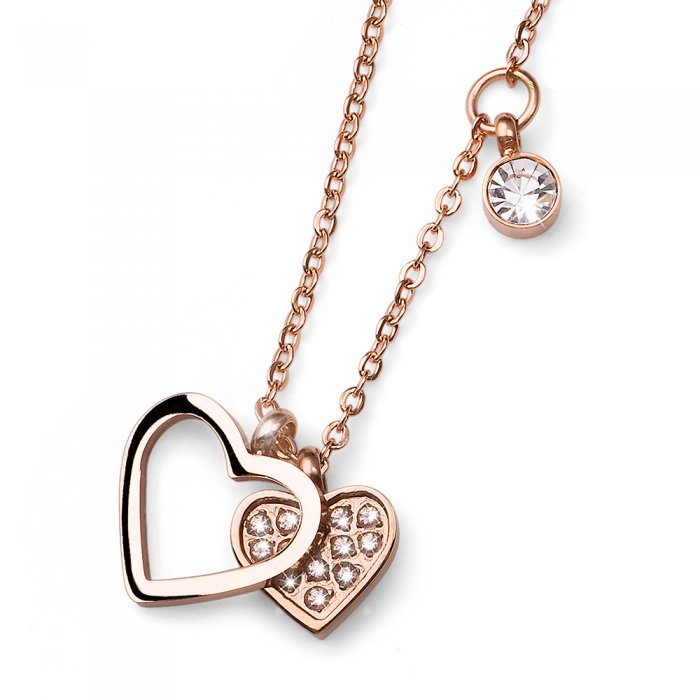 Přívěsek s krystaly Swarovski Oliver Weber Amo cry rosegold