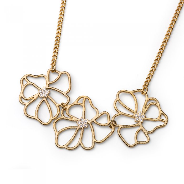 Náhrdelník s krystaly Swarovski Oliver Weber Prominent gold crystal