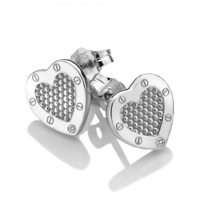Stříbrné náušnice Hot Diamonds Love DE528