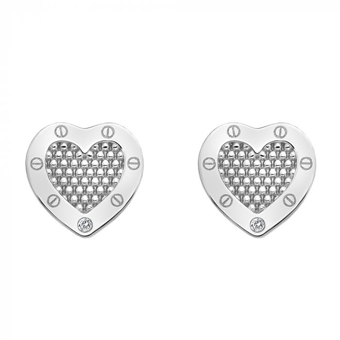 Stříbrné náušnice Hot Diamonds Love DE528