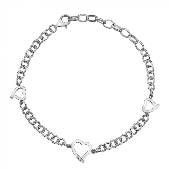 Stříbrný náramek Hot Diamonds Love DL564