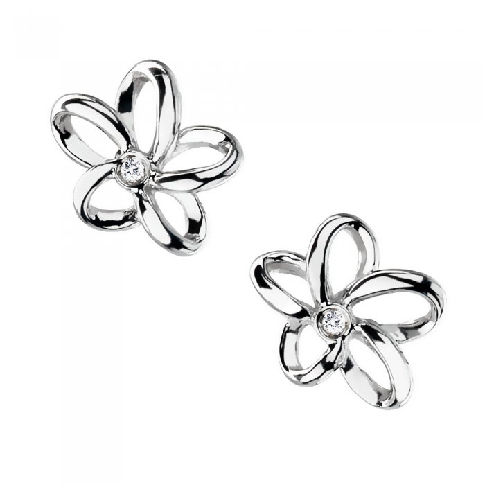 Stříbrné náušnice HOT DIAMONDS Paradise DE248