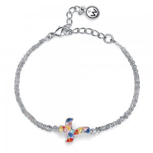 Náramek s krystaly Swarovski Oliver Weber Gaudi Croix multi