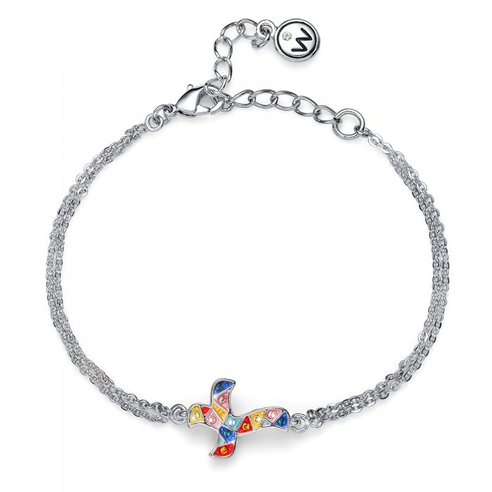 Náramek s krystaly Swarovski Oliver Weber Gaudi Croix multi