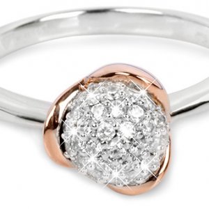 Silver Cat Stříbrný pozlacený prsten se zirkony SC183