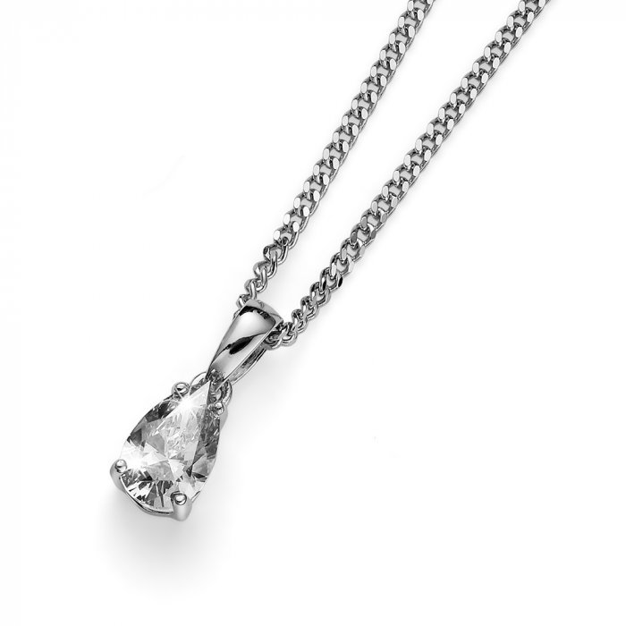 Stříbrný přívěsek s krystaly Swarovski Oliver Weber Pear white