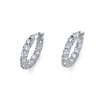 Stříbrné náušnice s krystaly Swarovski Oliver Weber Glacier CZ WHI