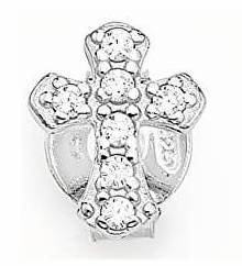 Stříbrné náušnice Amen Cross