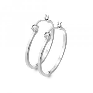 Stříbrné náušnice Hot Diamonds Hoops DE625