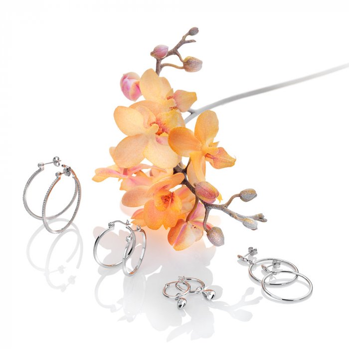 Stříbrné náušnice Hot Diamonds Hoops DE625