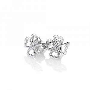 Stříbrné náušnice Hot Diamonds Lucky in Love DE632