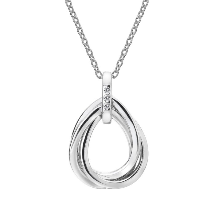 Stříbrný přívěsek Hot Diamonds Trio Teardrop DP779