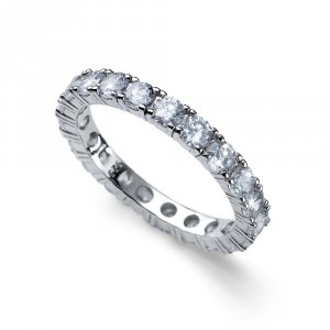 Stříbrný prsten se zirkony Oliver Weber Classic
