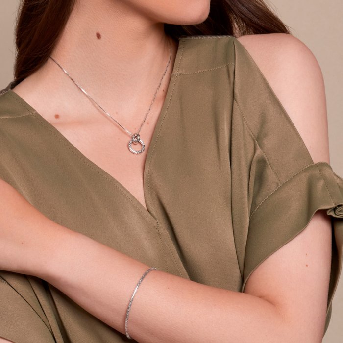 Stříbrný přívěsek Hot Diamonds Woven DP866
