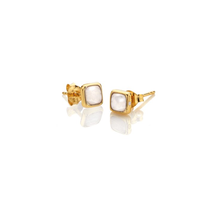 Stříbrné náušnice Hot Diamonds X Gemstones Square DE770