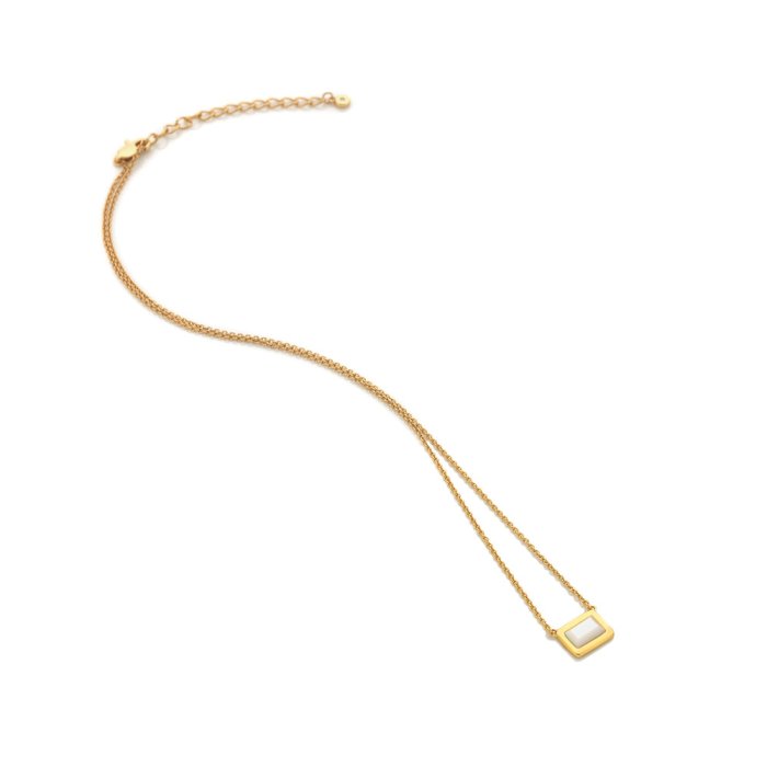 Stříbrný náhrdelník Hot Diamonds X Gemstones Rectangle DN180