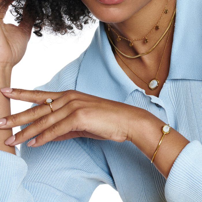 Stříbrný náhrdelník Hot Diamonds X Gemstones Oval DN186