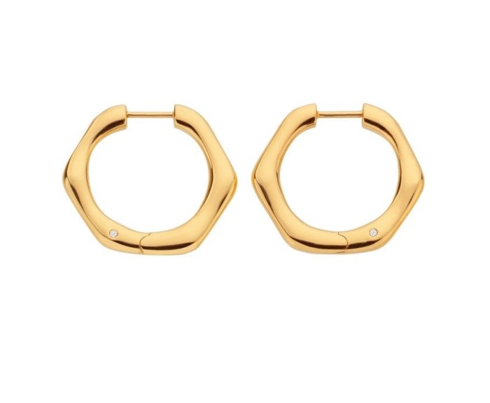 Stříbrné pozlacené náušnice Hot Diamonds x Jac Jossa Soul DE726