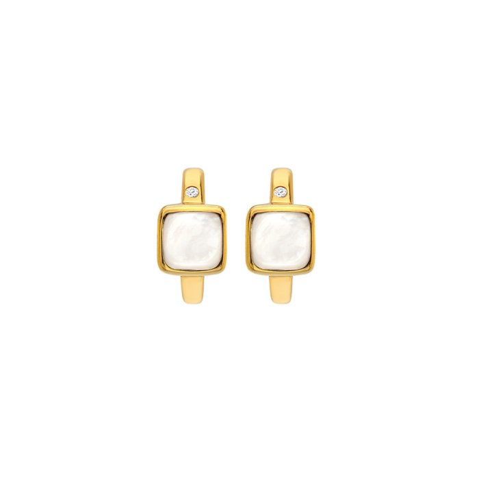 Stříbrné náušnice Hot Diamonds X Gemstones Square DE767