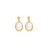 Pozlacené náušnice Hot Diamonds X Gemstones Oval DE775