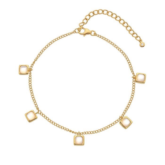 Stříbrný náramek Hot Diamonds X Gemstones Square DL662