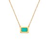 Stříbrný náhrdelník Hot Diamonds X Gemstones Rectangle DN179