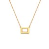 Stříbrný náhrdelník Hot Diamonds X Gemstones Rectangle DN180