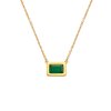 Stříbrný náhrdelník Hot Diamonds X Gemstones Rectangle DN181