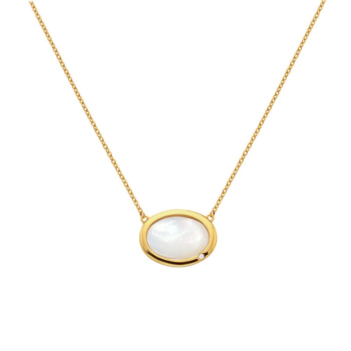 Stříbrný náhrdelník Hot Diamonds X Gemstones Oval DN186