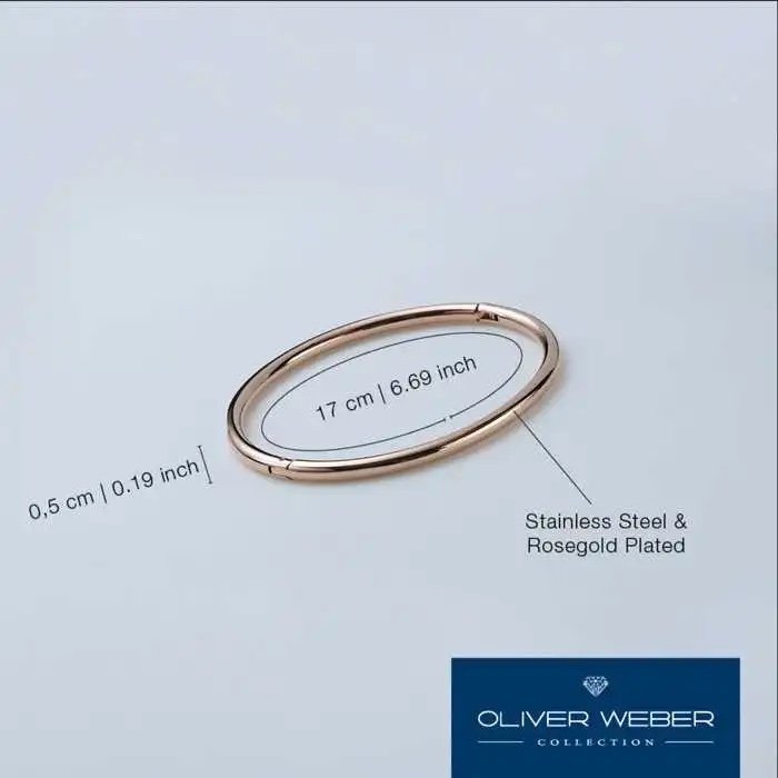 Náramek s krystaly Swarovski Oliver Weber Plain Steel